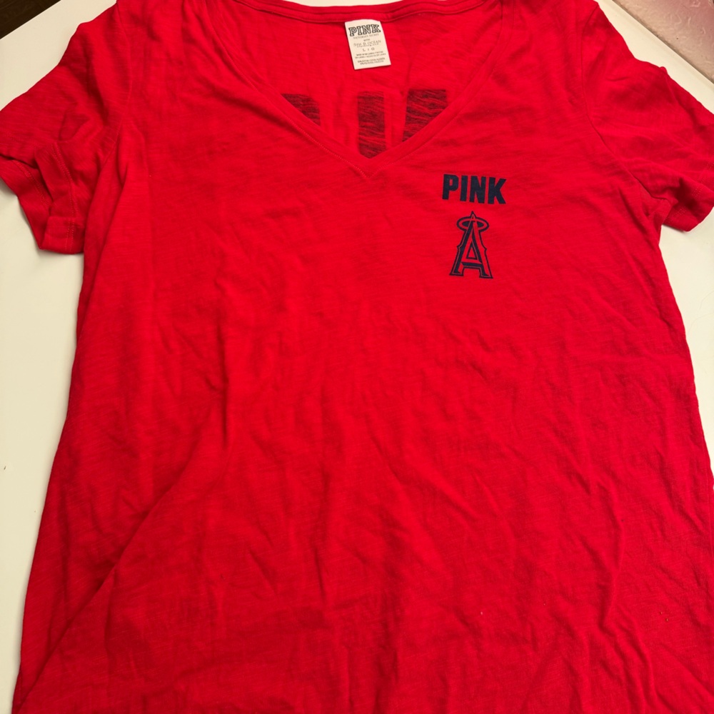 Pink brand angels halo v neck